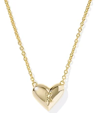 Kendra Scott Heart Letter Gold Short Pendant Necklace