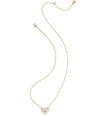Kendra Scott Heart Letter Gold Short Pendant Necklace