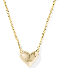 Kendra Scott Heart Letter Gold Short Pendant Necklace