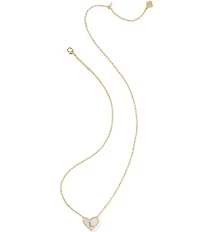 Kendra Scott Heart Letter Gold Short Pendant Necklace