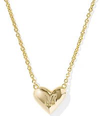 Kendra Scott Heart Letter Gold Short Pendant Necklace