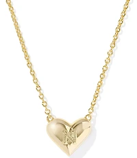Kendra Scott Heart Letter Gold Short Pendant Necklace