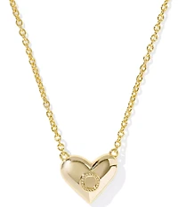 Kendra Scott Heart Letter Gold Short Pendant Necklace