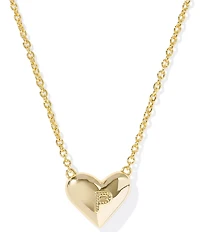 Kendra Scott Heart Letter Gold Short Pendant Necklace