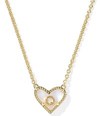 Kendra Scott Heart Letter Gold Short Pendant Necklace
