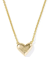 Kendra Scott Heart Letter Gold Short Pendant Necklace