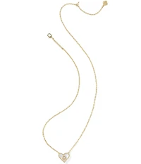 Kendra Scott Heart Letter Gold Short Pendant Necklace