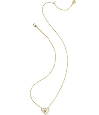 Kendra Scott Heart Letter Gold Short Pendant Necklace