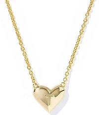 Kendra Scott Heart Letter Gold Short Pendant Necklace