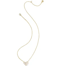 Kendra Scott Heart Letter Gold Short Pendant Necklace