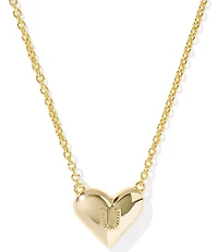 Kendra Scott Heart Letter Gold Short Pendant Necklace