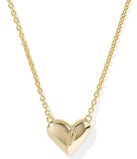 Kendra Scott Heart Letter Gold Short Pendant Necklace