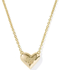Kendra Scott Heart Letter Gold Short Pendant Necklace