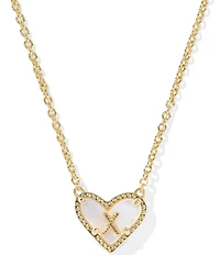 Kendra Scott Heart Letter Gold Short Pendant Necklace