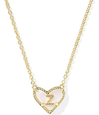 Kendra Scott Heart Letter Gold Short Pendant Necklace