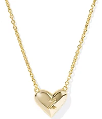 Kendra Scott Heart Letter Gold Short Pendant Necklace