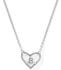 Kendra Scott Heart Letter Silver Short Pendant Necklace