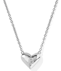 Kendra Scott Heart Letter Silver Short Pendant Necklace