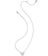 Kendra Scott Heart Letter Silver Short Pendant Necklace