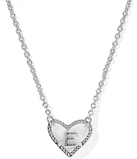 Kendra Scott Heart Letter Silver Short Pendant Necklace