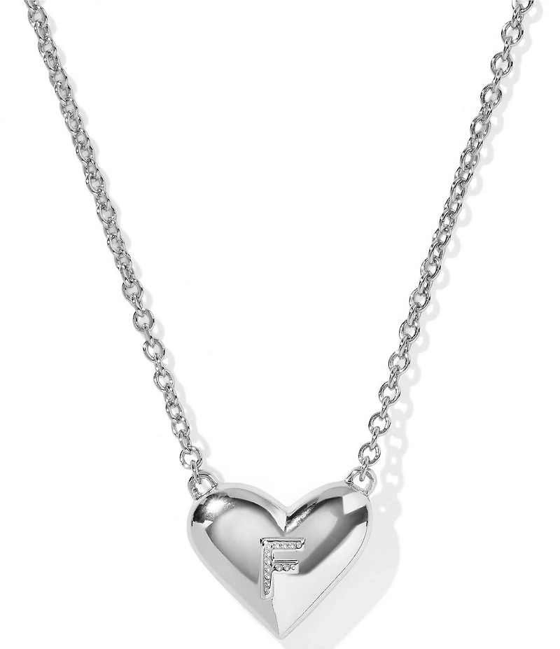 Kendra Scott Heart Letter Silver Short Pendant Necklace