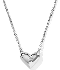 Kendra Scott Heart Letter Silver Short Pendant Necklace