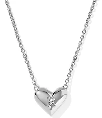 Kendra Scott Heart Letter Silver Short Pendant Necklace