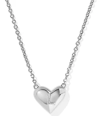 Kendra Scott Heart Letter Silver Short Pendant Necklace