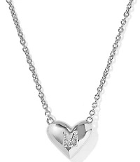 Kendra Scott Heart Letter Silver Short Pendant Necklace