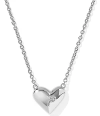 Kendra Scott Heart Letter Silver Short Pendant Necklace