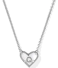 Kendra Scott Heart Letter Silver Short Pendant Necklace