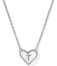 Kendra Scott Heart Letter Silver Short Pendant Necklace