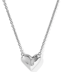 Kendra Scott Heart Letter Silver Short Pendant Necklace