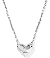Kendra Scott Heart Letter Silver Short Pendant Necklace