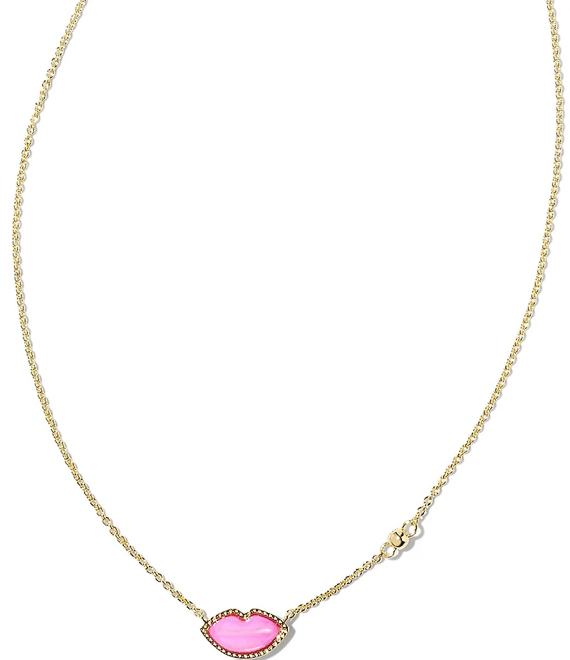 Kendra Scott Hot Pink Lips Pendant Necklace