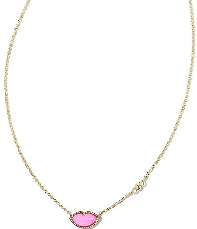 Kendra Scott Hot Pink Lips Pendant Necklace