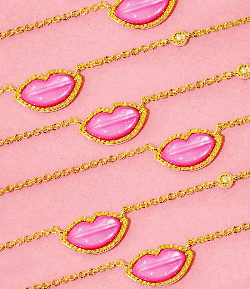 Kendra Scott Hot Pink Lips Pendant Necklace