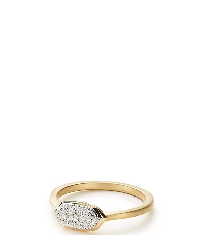 Kendra Scott Isa Pave 14K Gold Diamond Ring