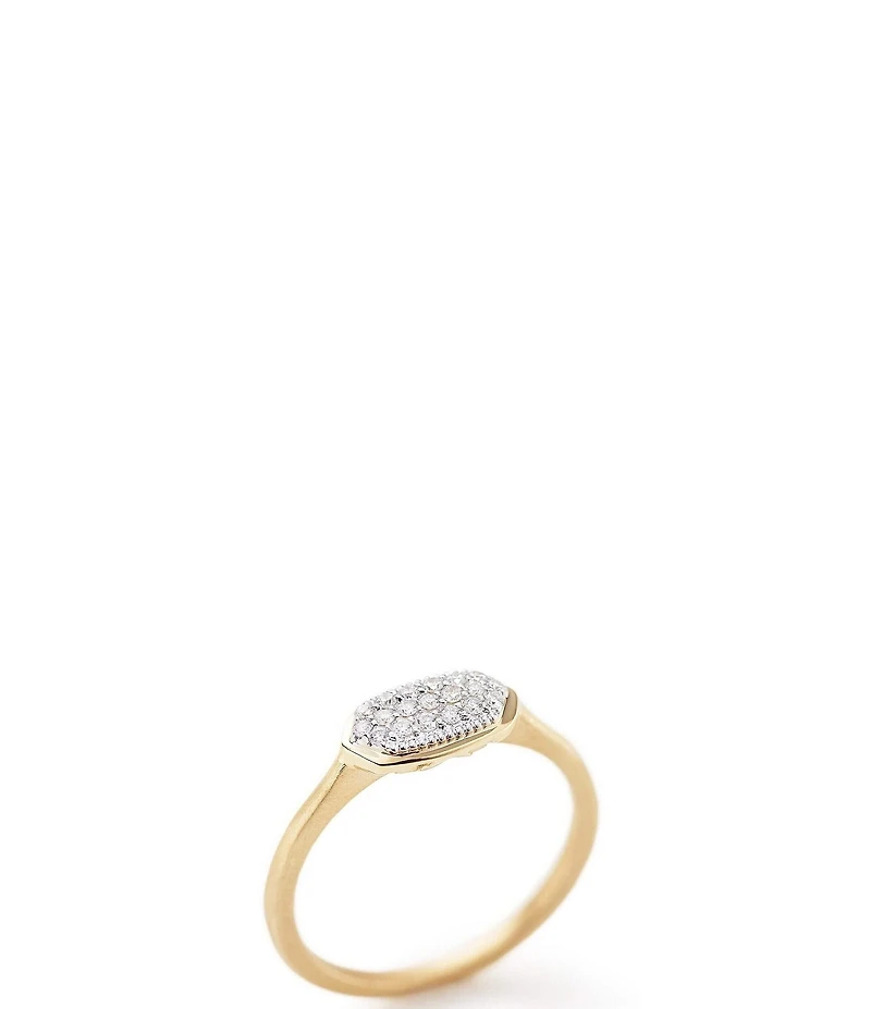 Kendra Scott Isa Pave 14K Gold Diamond Ring