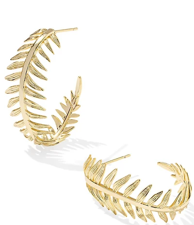 Kendra Scott Kayla Palm Leaf Hoop Earrings