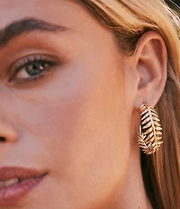 Kendra Scott Kayla Palm Leaf Hoop Earrings