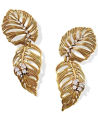 Kendra Scott Kayla Palm Leaf Statement Linear Earrings