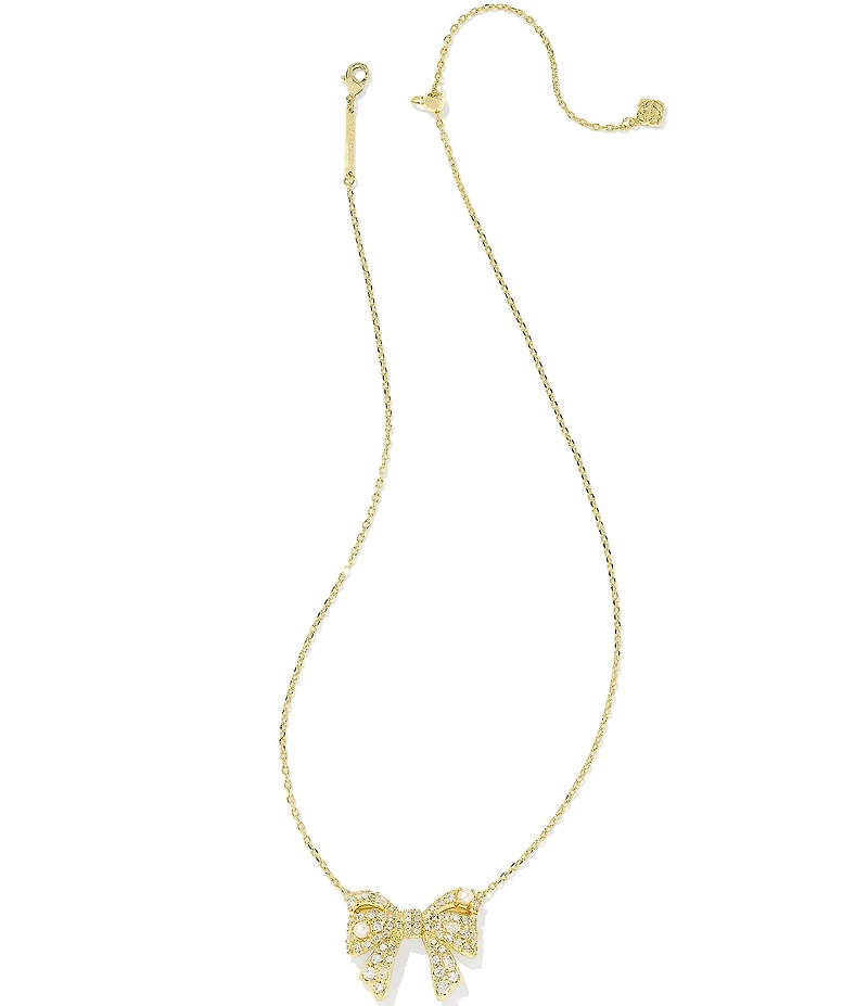 Kendra Scott Krista Bow Short Pendant Necklace