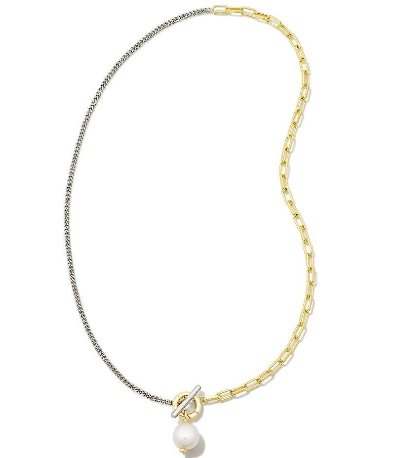 Kendra Scott Leighton Pearl Charm Chain Necklace
