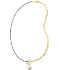 Kendra Scott Leighton Pearl Charm Chain Necklace