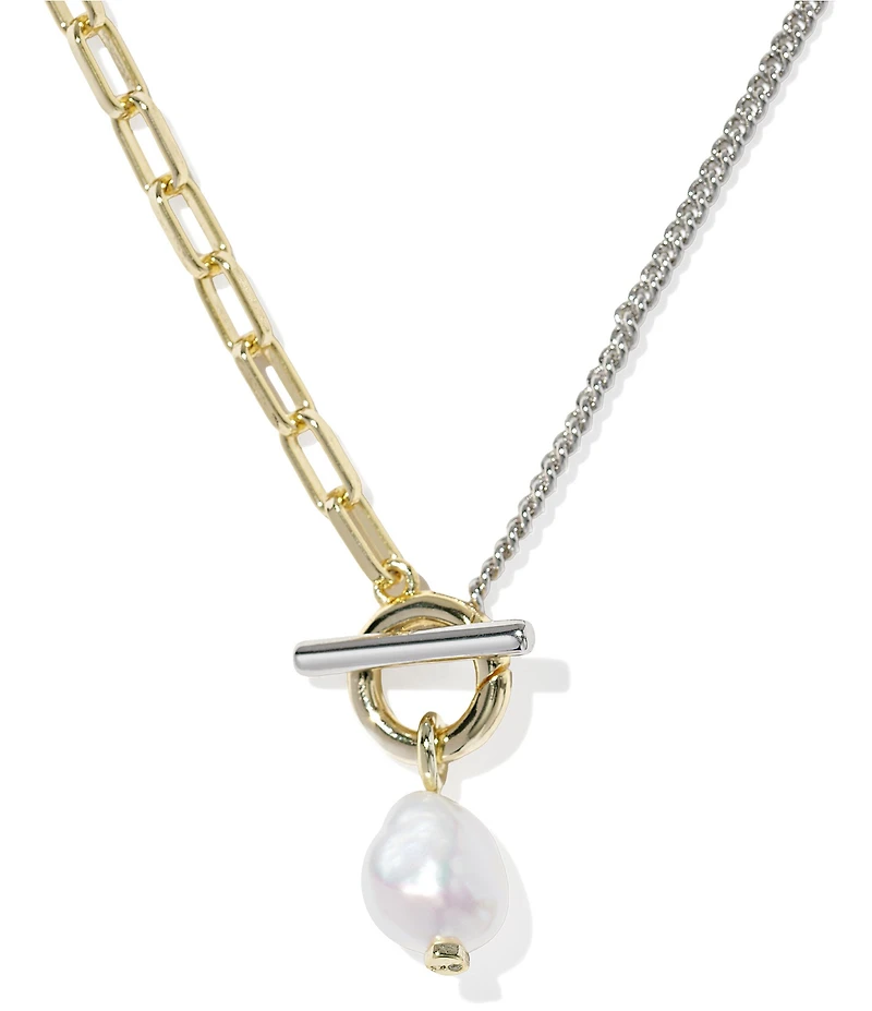 Kendra Scott Leighton Pearl Charm Chain Necklace