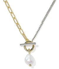 Kendra Scott Leighton Pearl Charm Chain Necklace