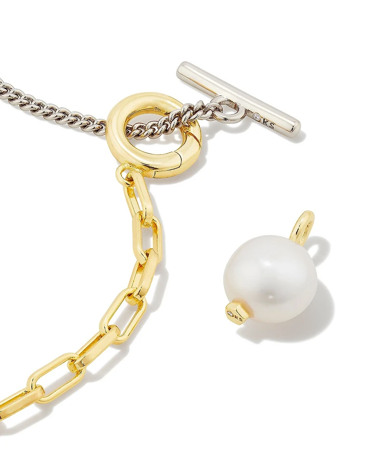 Kendra Scott Leighton Pearl Charm Chain Necklace