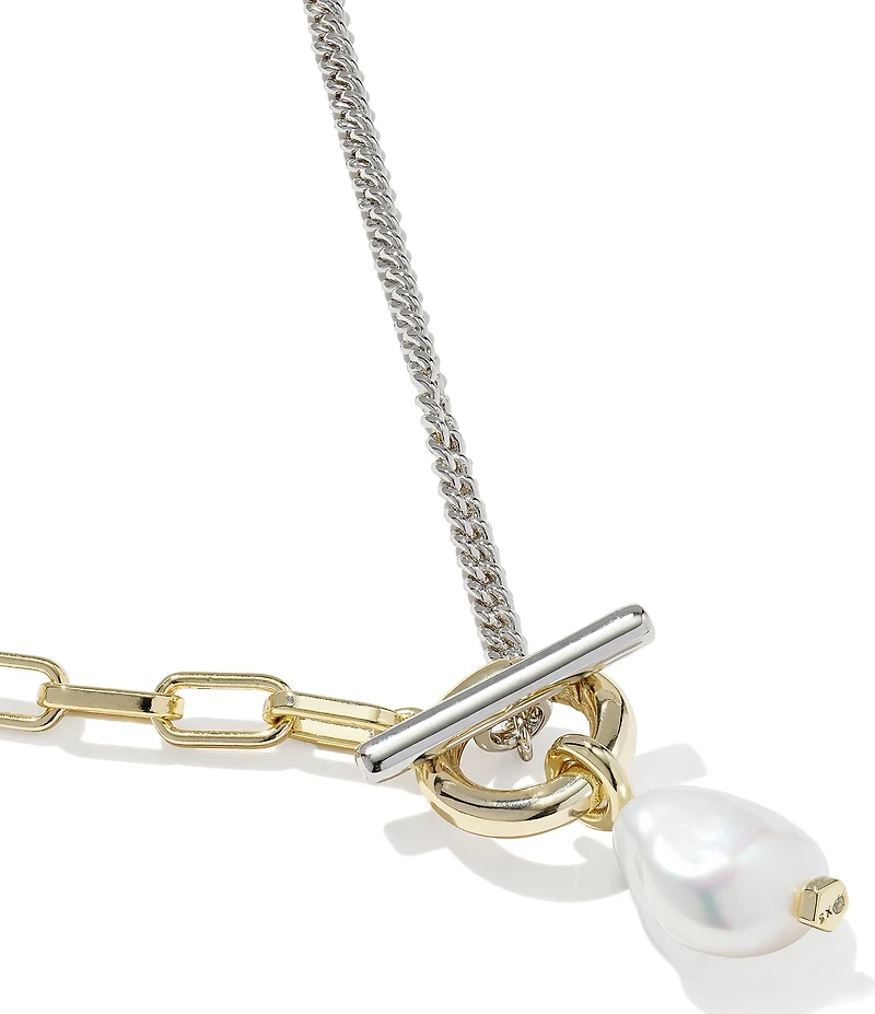 Kendra Scott Leighton Pearl Charm Chain Necklace