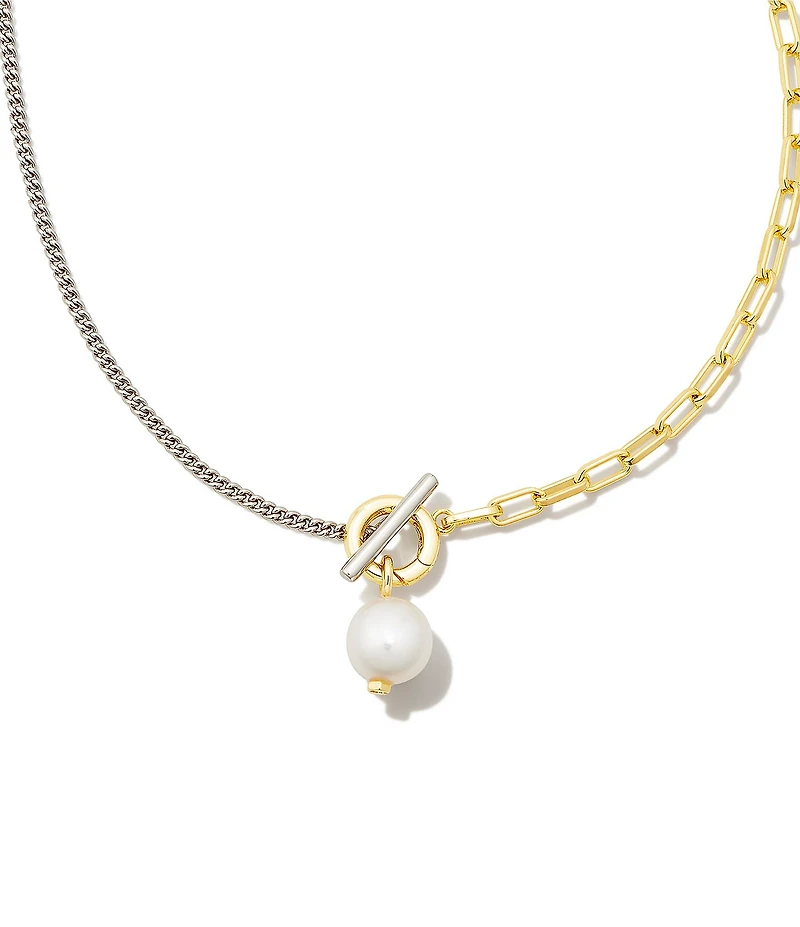 Kendra Scott Leighton Pearl Charm Chain Necklace